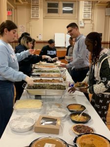 Area college students gathered at Assumption of the Blessed Virgin Mary to celebrate Thanksgiving.