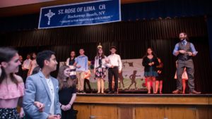 Students in ballroom dancing at St. Rose of Lima Catholic Academy