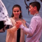 Students in ballroom dancing at St. Rose of Lima Catholic Academy