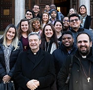 group picture with Bishop Brennan